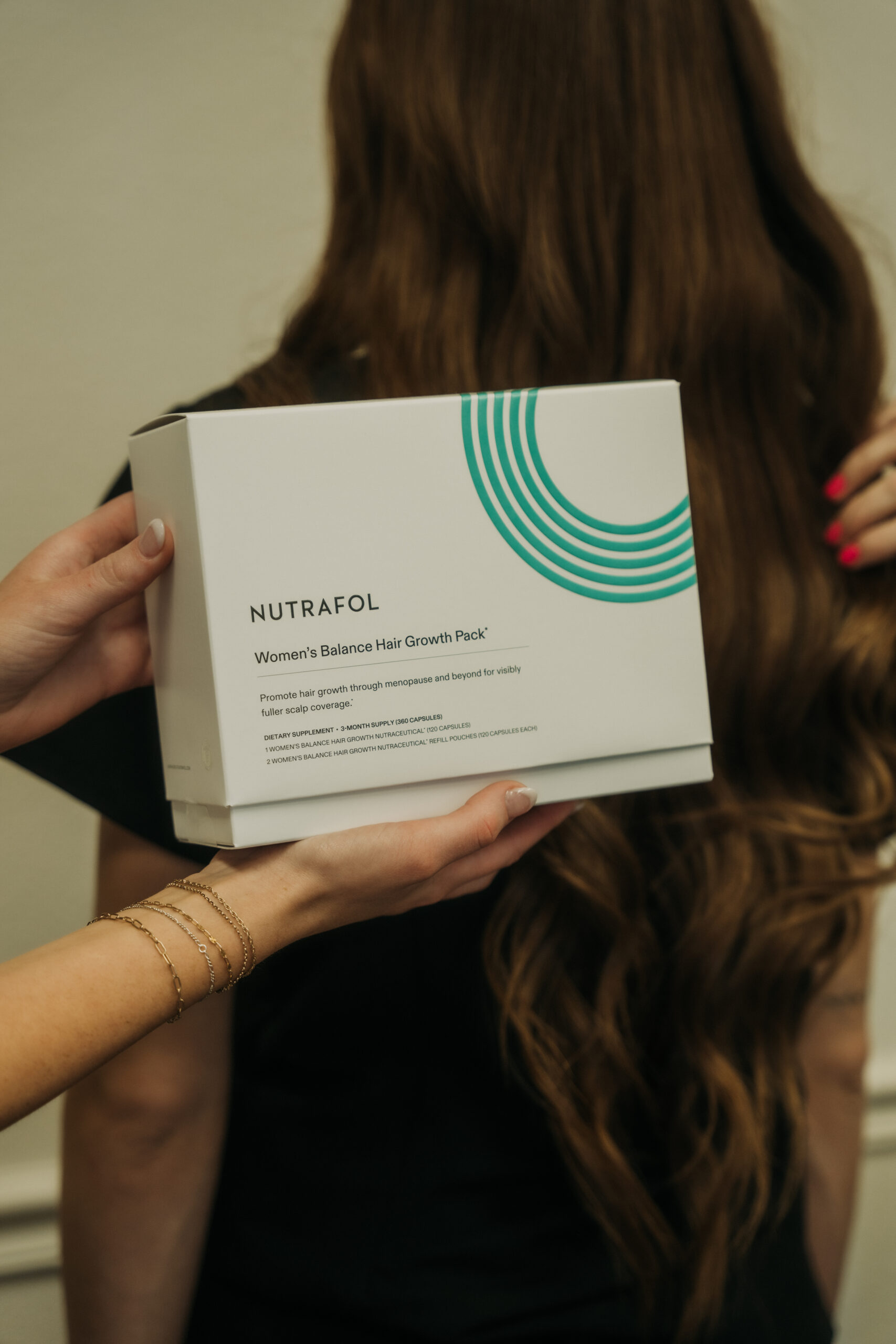 Nutrafol Women's Balance hair supplement available at Revival
