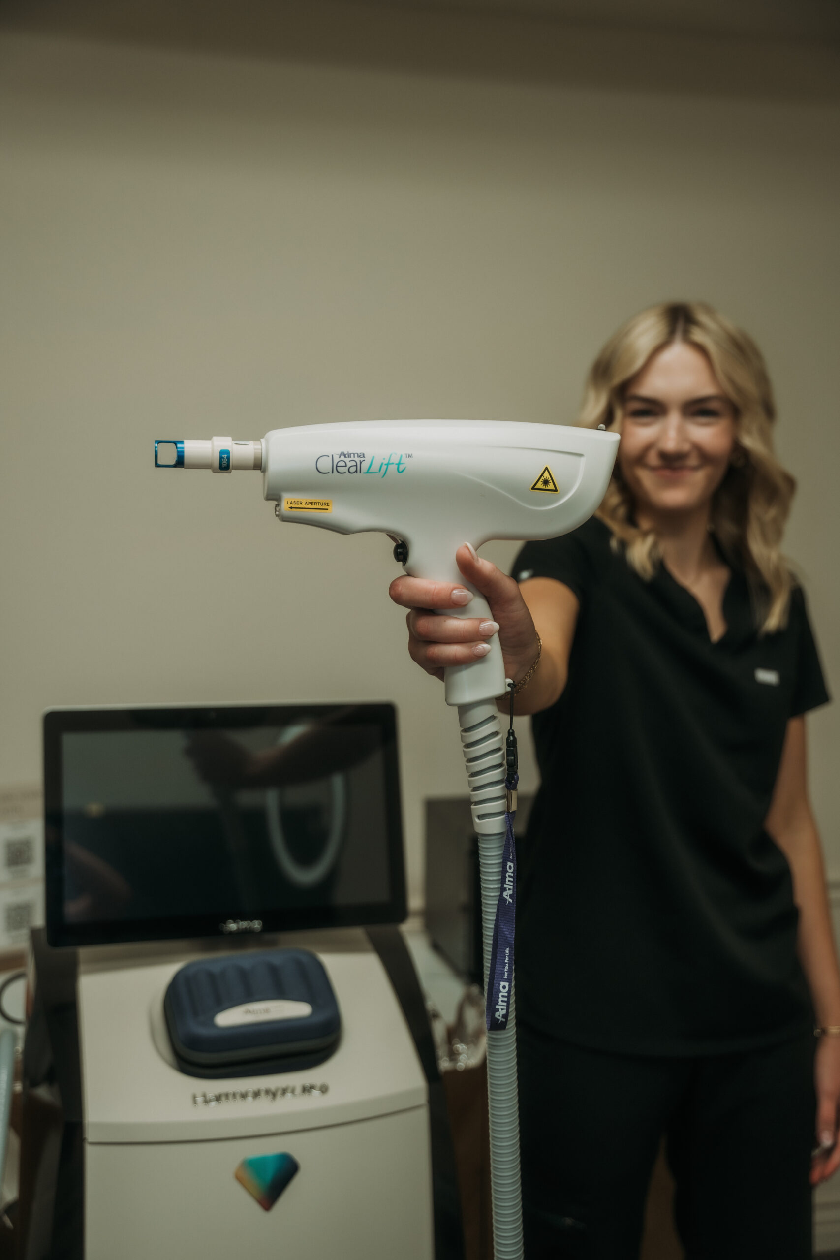 Revival provider with the Harmony ClearLift laser handpiece